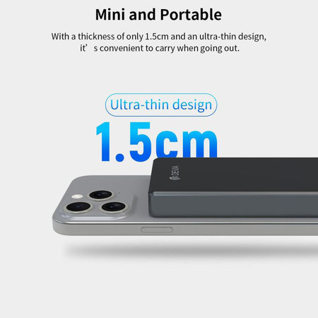 MagSafe PowerBank Extreme Speed Mini s displayom, PD 20W, 10000mAh, Space Grey, Devia