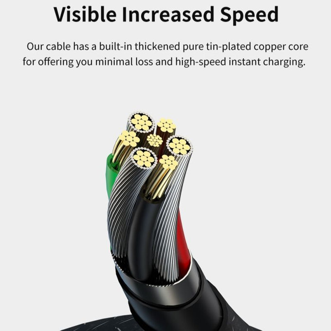 USB / USB-C kabel Gracious, 2.1A, 2m, crna, Devia