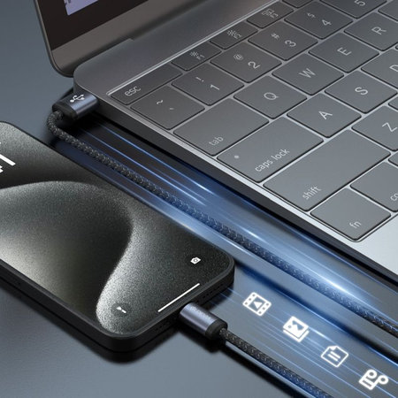 USB / USB-C kabel Gracious, 2.1A, 2m, crna, Devia