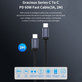 USB-C / USB-C kabel Gracious, PD 60W, 2m, crna, Devia