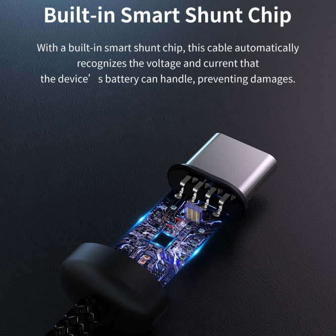 USB-C / USB-C kabel Gracious, PD 60W, 2m, crna, Devia