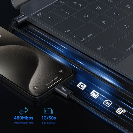 USB-C / USB-C kabel Extreme Speed, PD 240W, 2m, crna, Devia