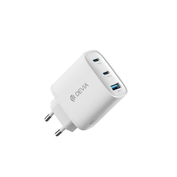 Punjač Extreme Speed, 2x USB-C + USB-A, PD 65W, bijela, Devia