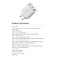 Punjač Extreme Speed, 2x USB-C + USB-A, PD 65W, bijela, Devia