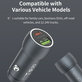 Auto punjač Extreme Speed USB-C + USB-A, PD 30W, QC 3.0 18W, siva, Devia