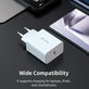 Punjač Rocket USB-C, PD 45W, bijela, Devia