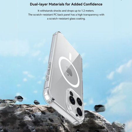 Maska Clear s MagSafe za iPhone 16, prozirna, Devia