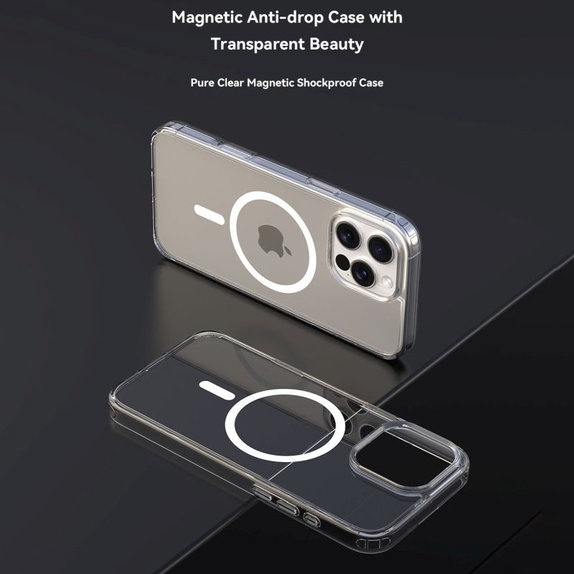 Maska Clear s MagSafe za iPhone 16 Pro, prozirna, Devia