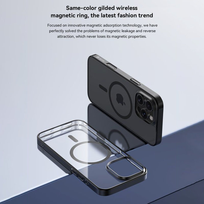 Maska Glimmer s MagSafe za iPhone 16 Pro, crna, Devia