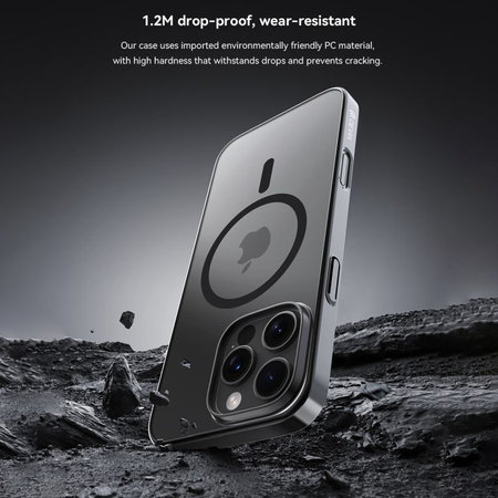 Maska Glimmer s MagSafe za iPhone 16 Pro, crna, Devia