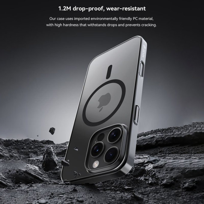 Maska Glimmer s MagSafe za iPhone 16 Pro Max, crna, Devia