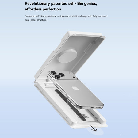 Kaljeno staklo FullCover s aplikatorom za iPhone 17 Pro, Devia