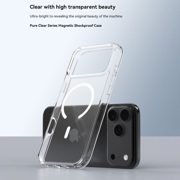 Maska Clear s MagSafe za iPhone 17 Pro Max, prozirna, Devia