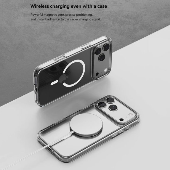 Maska Clear s MagSafe za iPhone 17 Pro Max, prozirna, Devia