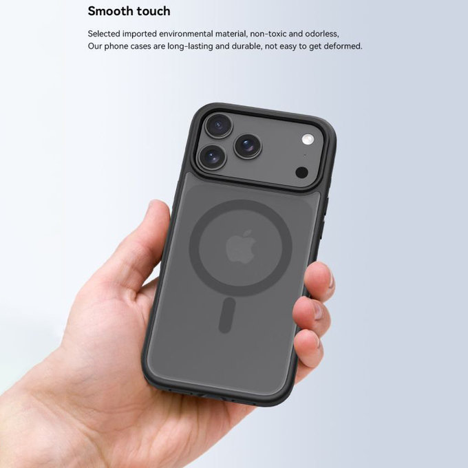 Maska Pino s MagSafe za iPhone 17 Pro, crna, Devia