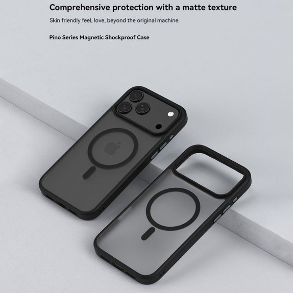 Maska Pino s MagSafe za iPhone 17 Pro Max, crna, Devia