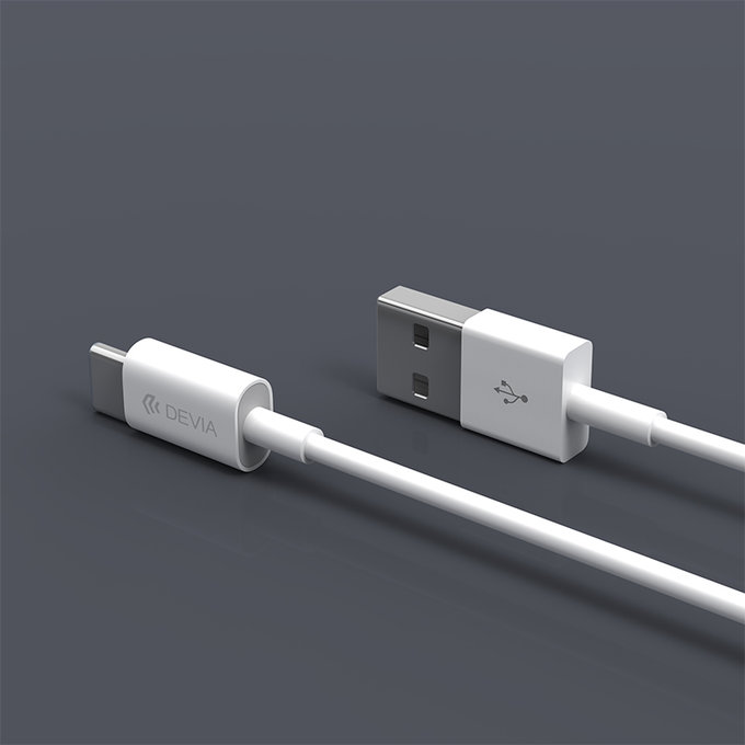 USB / USB-C kabel Smart, 2.1A, 1m, bijela, Devia