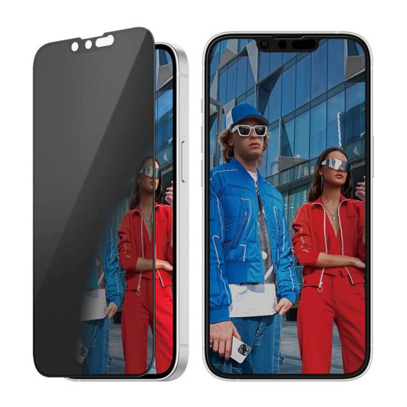 Kaljeno staklo UWF Privacy za iPhone 17e/16e/14/13/13 Pro, Crna, PanzerGlass