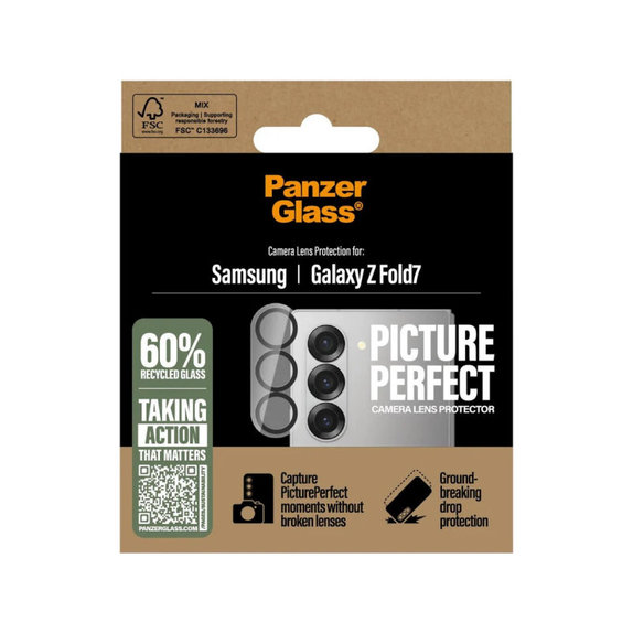 Zaštita objektiva kamere PicturePerfect za Samsung Z Fold7, Crna, PanzerGlass