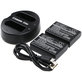 2 baterije s punjačem zaNikon Coolpix P7000, P7700, D3100, D3200, D5100, 1030mAh, Li-Ion, 7.4V, EN-EL14, HQ