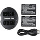 2 baterije s punjačem zaNikon Coolpix P7000, P7700, D3100, D3200, D5100, 1030mAh, Li-Ion, 7.4V, EN-EL14, HQ