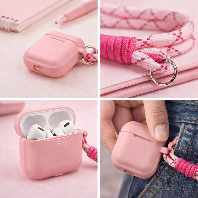 Silikonska maska za AirPods 1 i 2, Pastel Pink