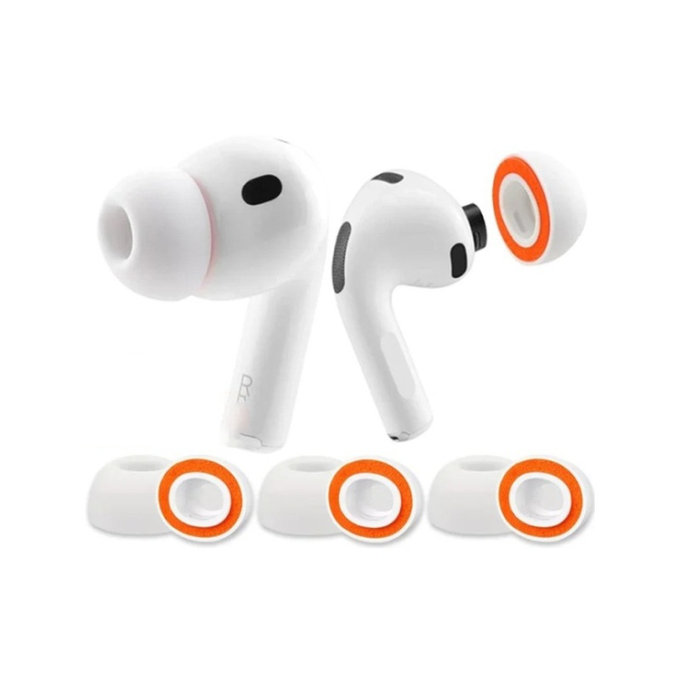 Zamjenski silikonski nastavci za uši za AirPods Pro 3, Memory Foam, set (L, M, S), bijela