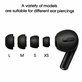 Zamjenski silikonski nastavci za uši za Apple AirPods Pro i Pro 2, set (L, M, S, XS), crni