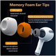 Zamjenski silikonski nastavci za uši za AirPods Pro 3, Memory Foam, M, bijela
