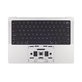 Gornji okvir tipkovnice za MacBook Pro 14", A2442 (2021), A2779 (2023), s US tipkovnicom i baterijom, Silver, 661-21973, Genuine Apple