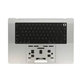 Gornji okvir tipkovnice za MacBook Pro 16" A2780 (2023), s US tipkovnicom i baterijom, Silver, 661-32190, Genuine Apple
