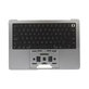 Gornji okvir tipkovnice za MacBook Pro 14", A2442 (2021), A2779 (2023), s US tipkovnicom i baterijom, Space Gray, 661-32210, Genuine Apple