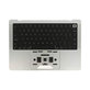 Gornji okvir tipkovnice za MacBook Pro 14", A2442 (2021), A2779 (2023), s US tipkovnicom i baterijom, Silver, 661-32211, Genuine Apple