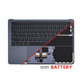 Gornji okvir tipkovnice za MacBook Air 13", A3113 (2024), s US tipkovnicom i baterijom, Midnight, 661-40230, Genuine Apple