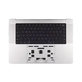 Gornji okvir tipkovnice za MacBook Pro 16", A3403 (2024), s US tipkovnicom i baterijom, Silver, 661-42824, Genuine Apple
