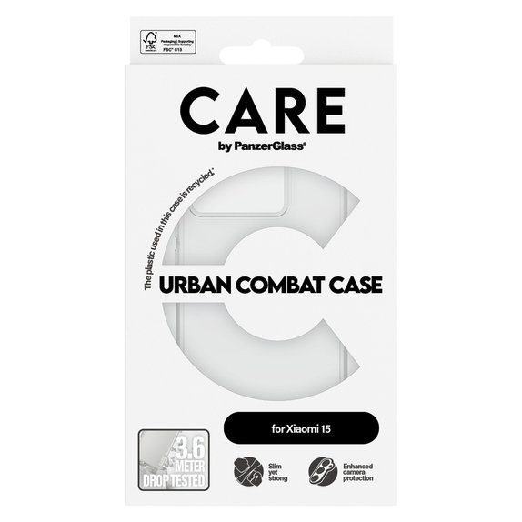 Maska Urban Combat za Xiaomi 15, Prozirna, PanzerGlass