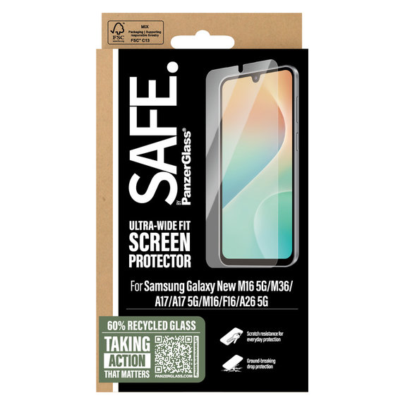Kaljeno staklo UWF za Samsung Galaxy A17/A17 5G, Prozirna, SAFE by PanzerGlass