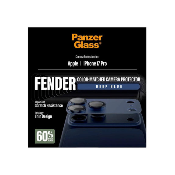 Zaštita objektiva Fender za iPhone 17 Pro, Plava, PanzerGlass