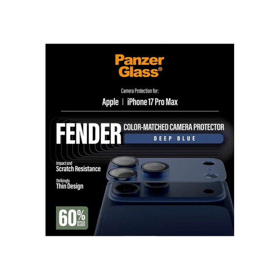 Zaštita objektiva Fender za iPhone 17 Pro Max, Plava, PanzerGlass