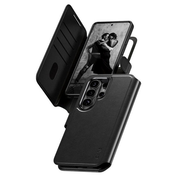 Maska Wallet Tango Two-In-One s QI za Samsung S26 Ultra, crna, CARE