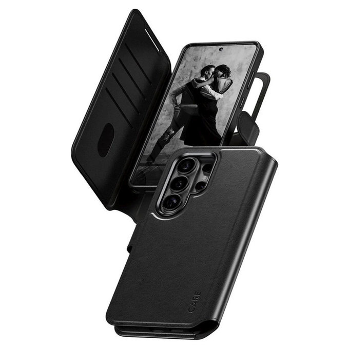 Maska Wallet Tango Two-In-One s QI za Samsung S26 Ultra, crna, CARE