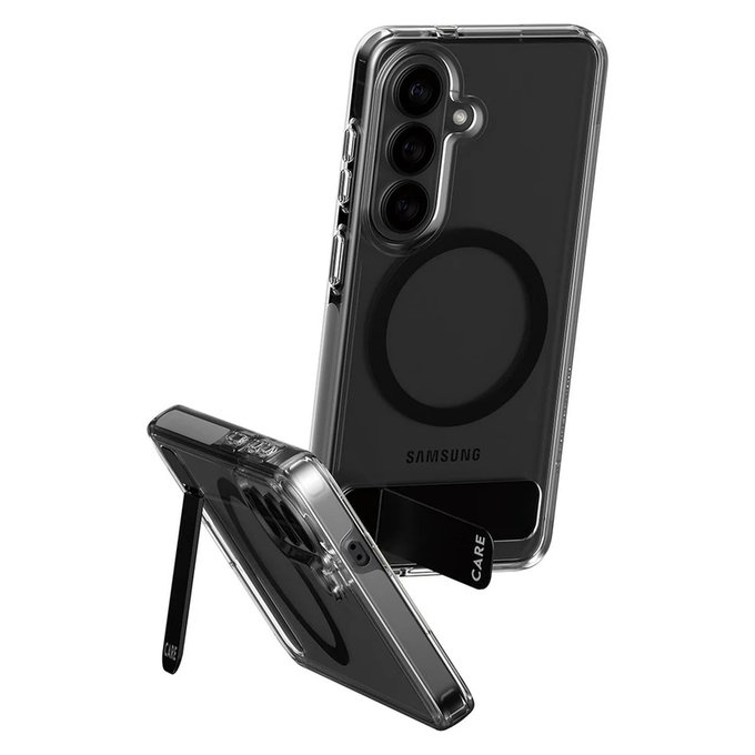 Maska Kickstand s crnim QI za Samsung Galaxy S26, Prozirna, PanzerGlass