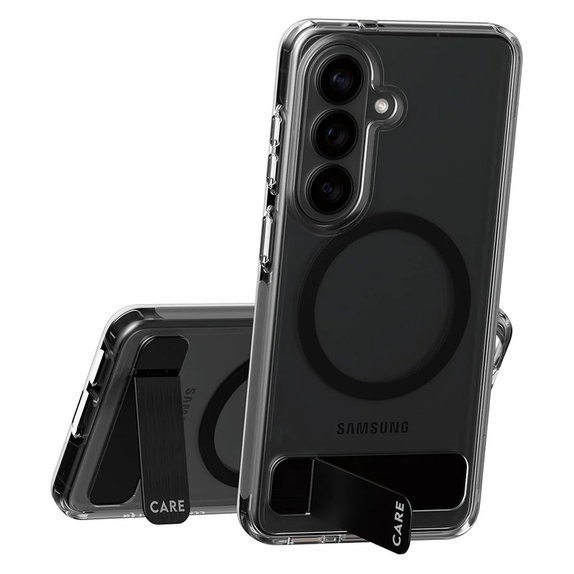 Maska Kickstand s crnim QI za Samsung Galaxy S26, Prozirna, PanzerGlass