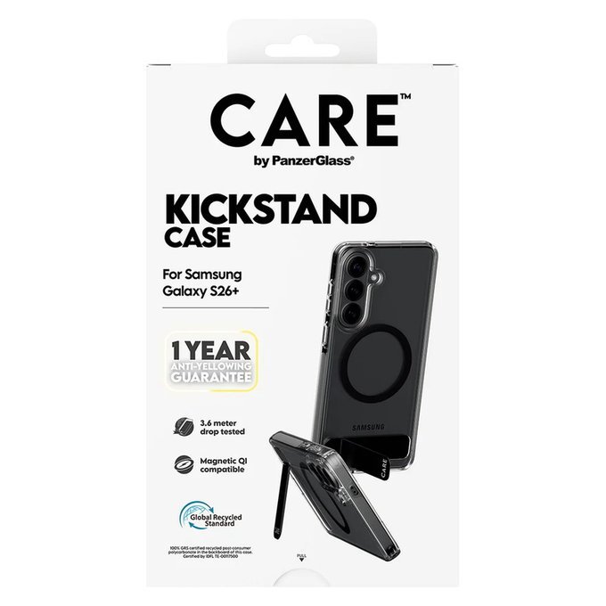 Maska Kickstand s crnim QI za Samsung Galaxy S26+, Crna, PanzerGlass