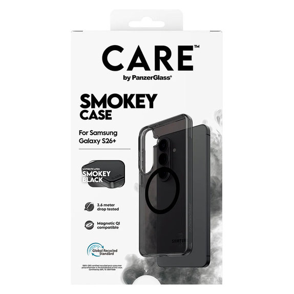 Maska Smokey s crnim QI za Samsung Galaxy S26+, Crna, PanzerGlass