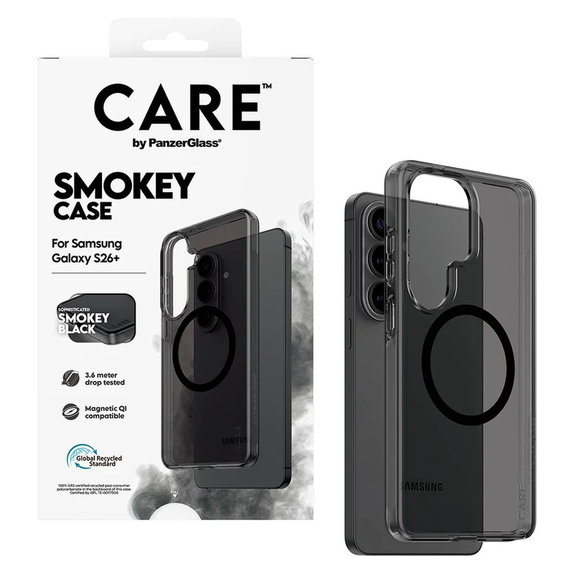 Maska Smokey s crnim QI za Samsung Galaxy S26+, Crna, PanzerGlass