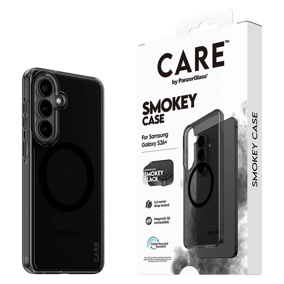 Maska Smokey s crnim QI za Samsung Galaxy S26+, Crna, PanzerGlass