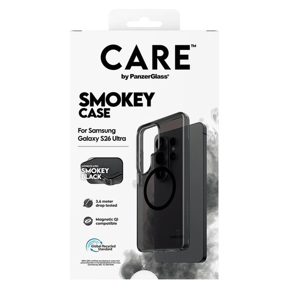 Maska Smokey s crnim QI za Samsung Galaxy S26 Ultra, Crna, PanzerGlass