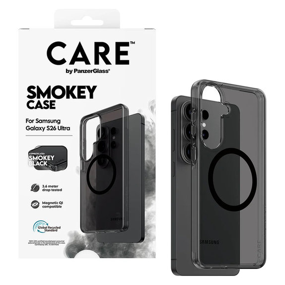 Maska Smokey s crnim QI za Samsung Galaxy S26 Ultra, Crna, PanzerGlass