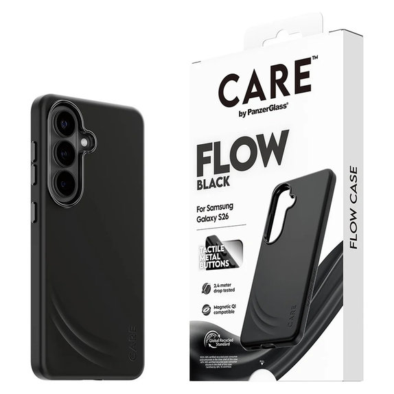 Maska FLOW s QI za Samsung Galaxy S26, Crna, PanzerGlass